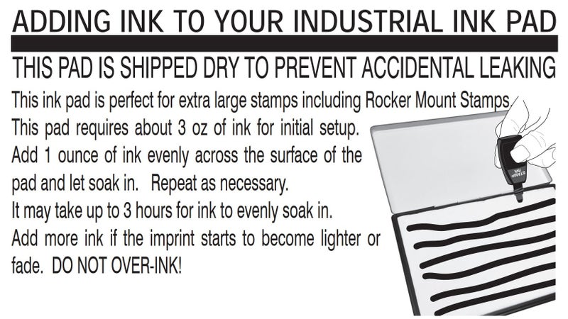 Uimprint Extra Large 8'' x 12'' Industrial Rubber Stamp Ink Pad in Metal Case, Black Stamp Pad - Image 5